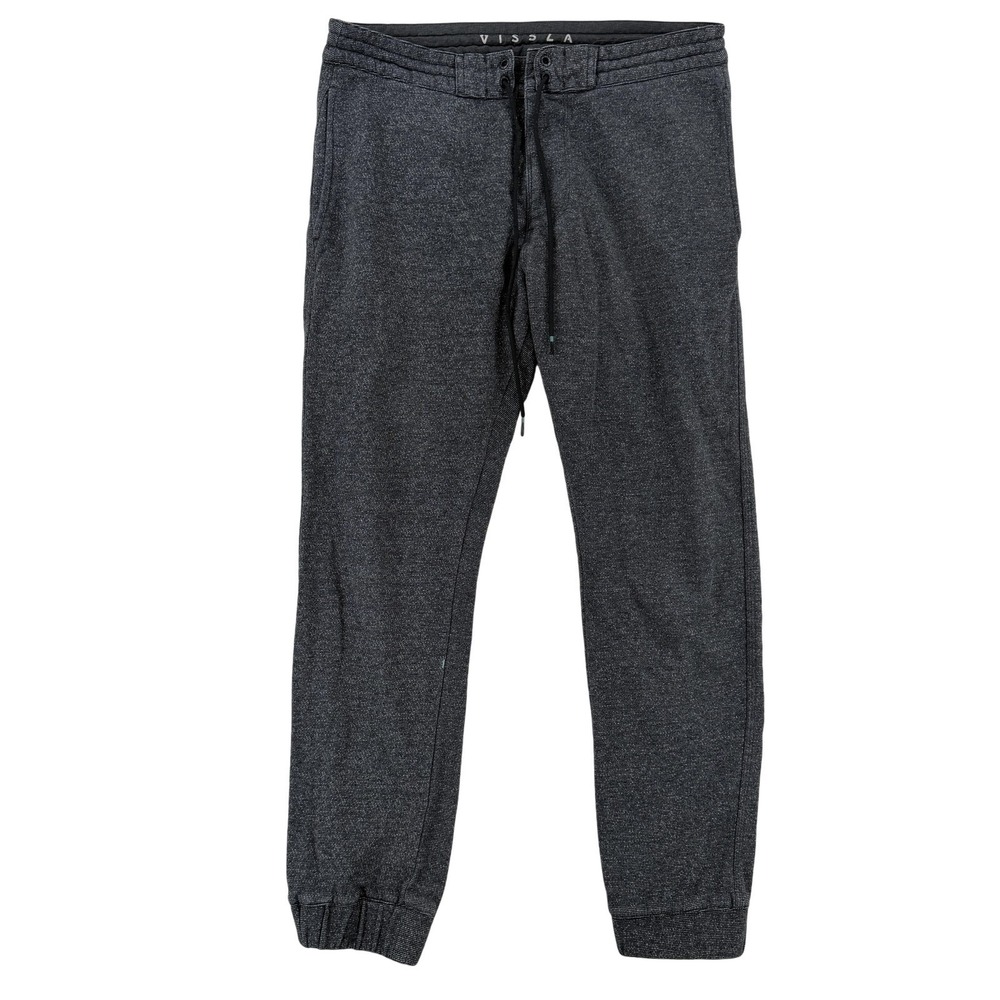 Vissla Sweatpants Mens Small Gray Fleece Jogger‎ Pants Elastic Waist Pockets